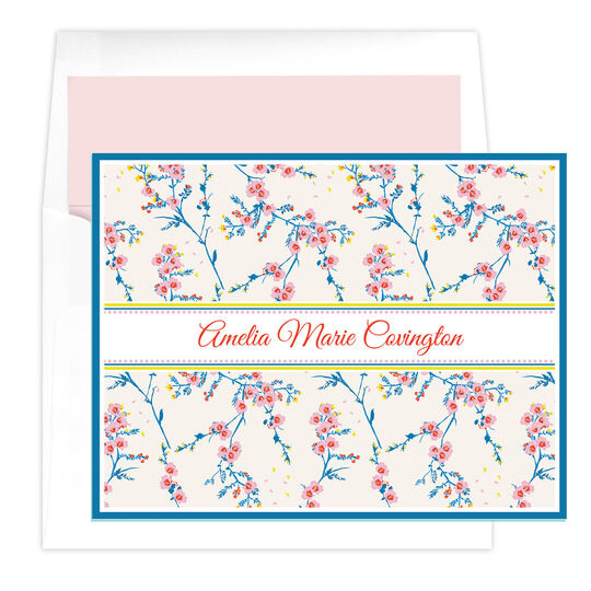 Cherry Blossoms Folded Note Cards